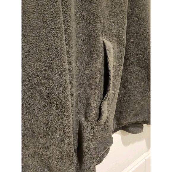 Vissla 1/4 Button Snap Pullover Hoodie Fleece Green Mens XL - Picture 5 of 11